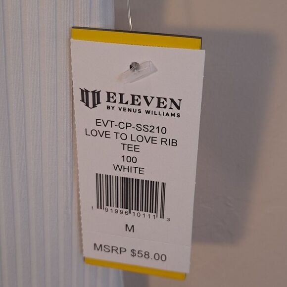 EleVen by Venus Williams Women's Love to Love Rib Tee Medium - Picture 4 of 7